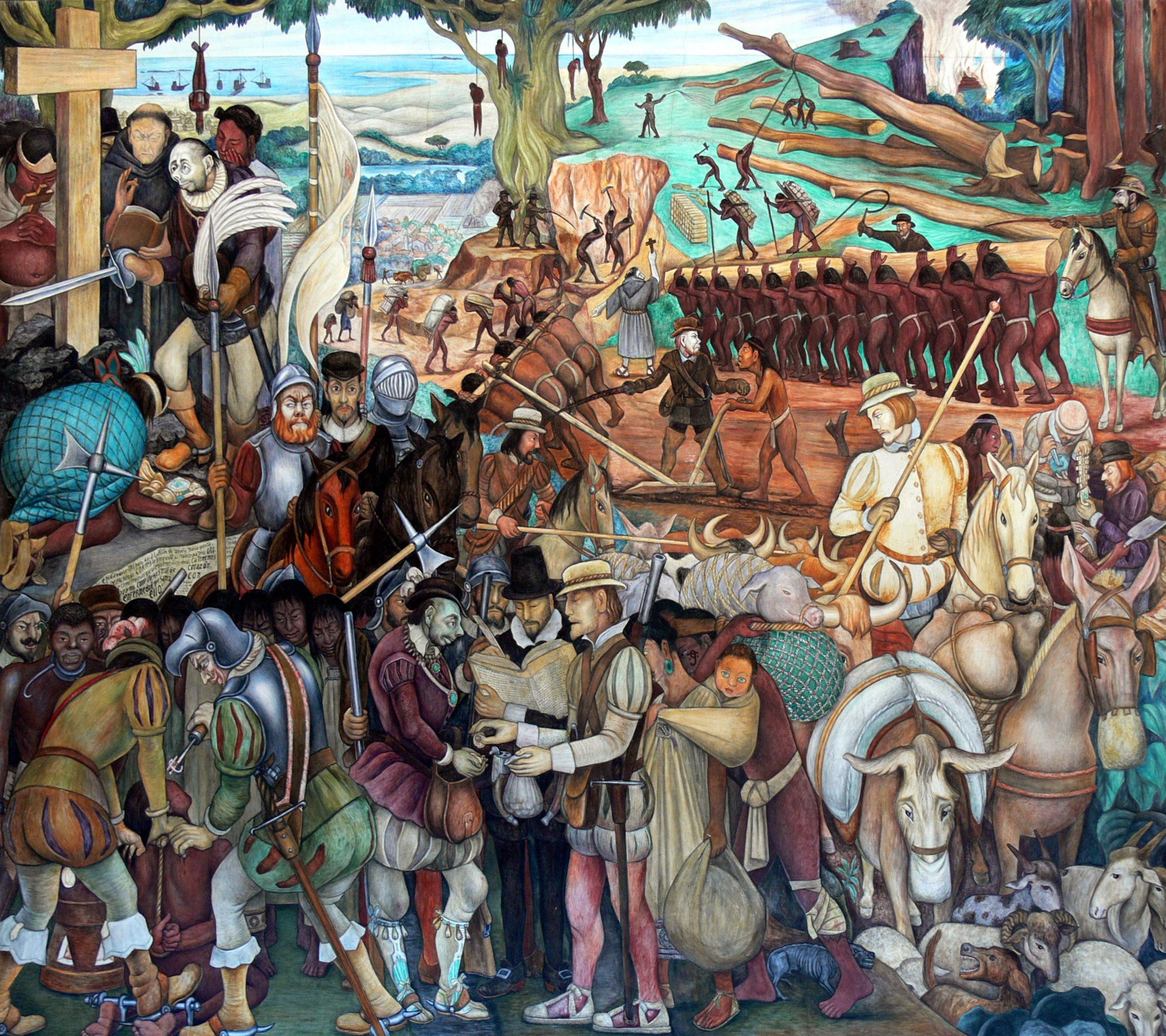 Image representing conquest, missionary work, or the global consequences of European expansion