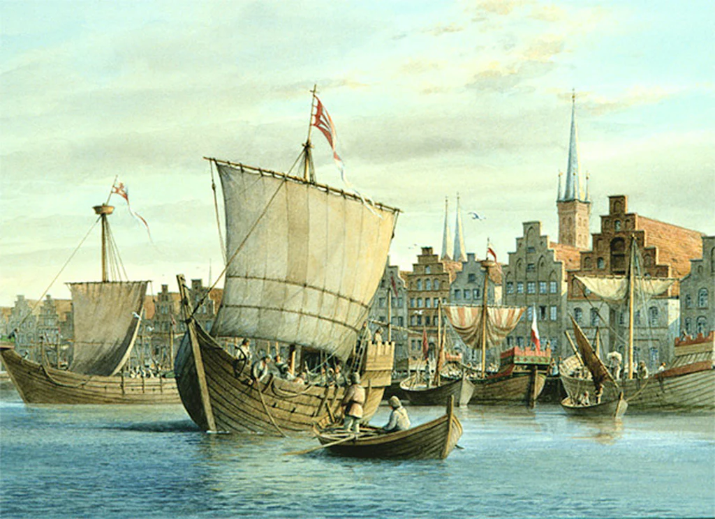 Image representing European trade routes, shipping, or the integration of regional markets