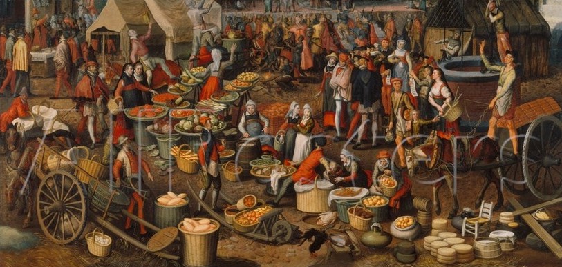 Renaissance market scene