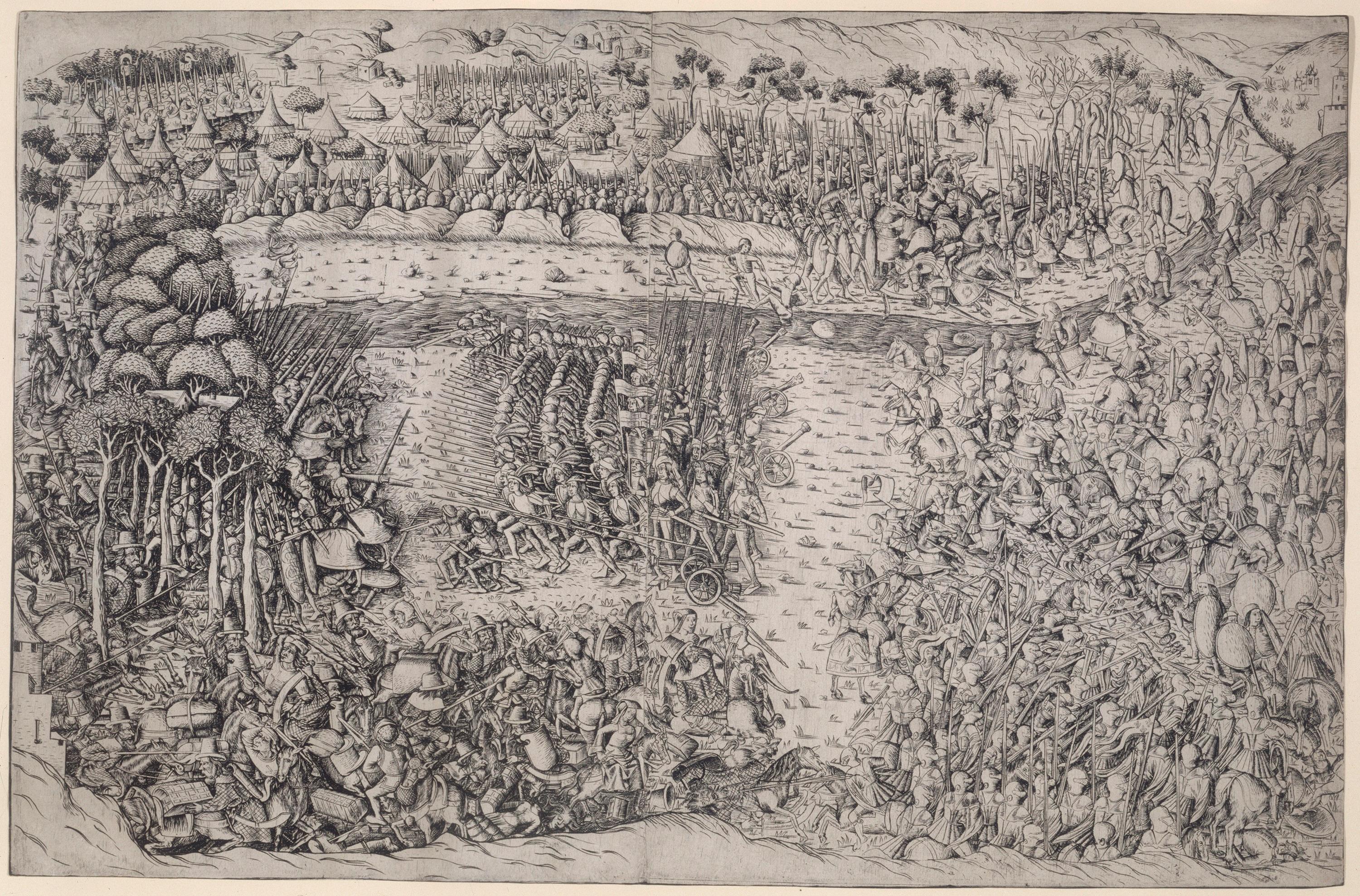 Scene representing warfare in Renaissance Italy