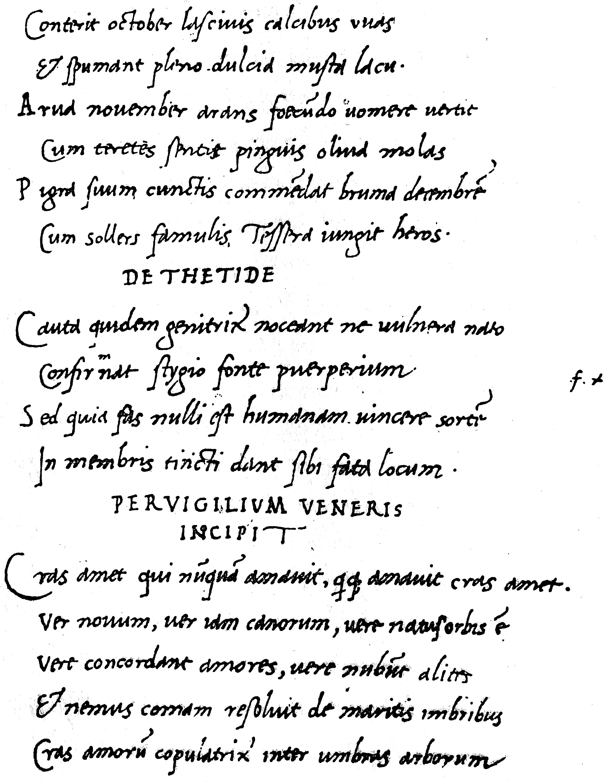 Renaissance manuscript and classical study
