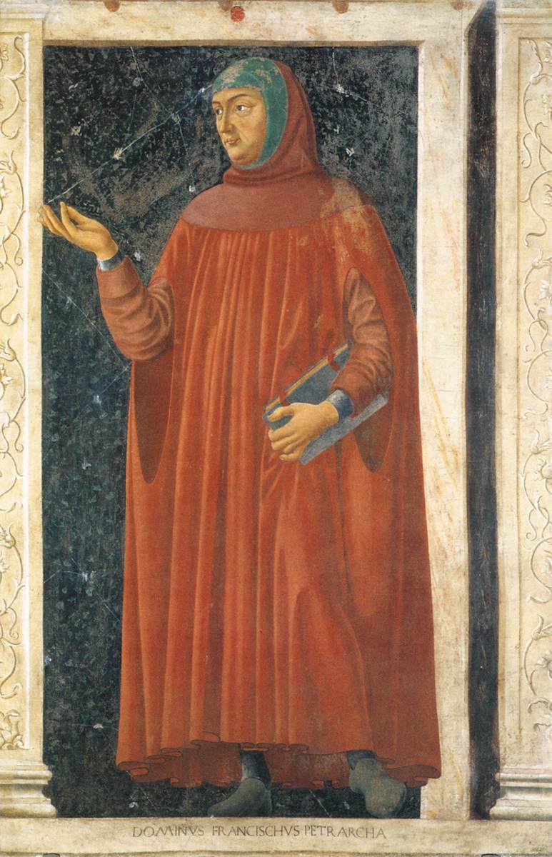 Representation of Petrarch as a scholar