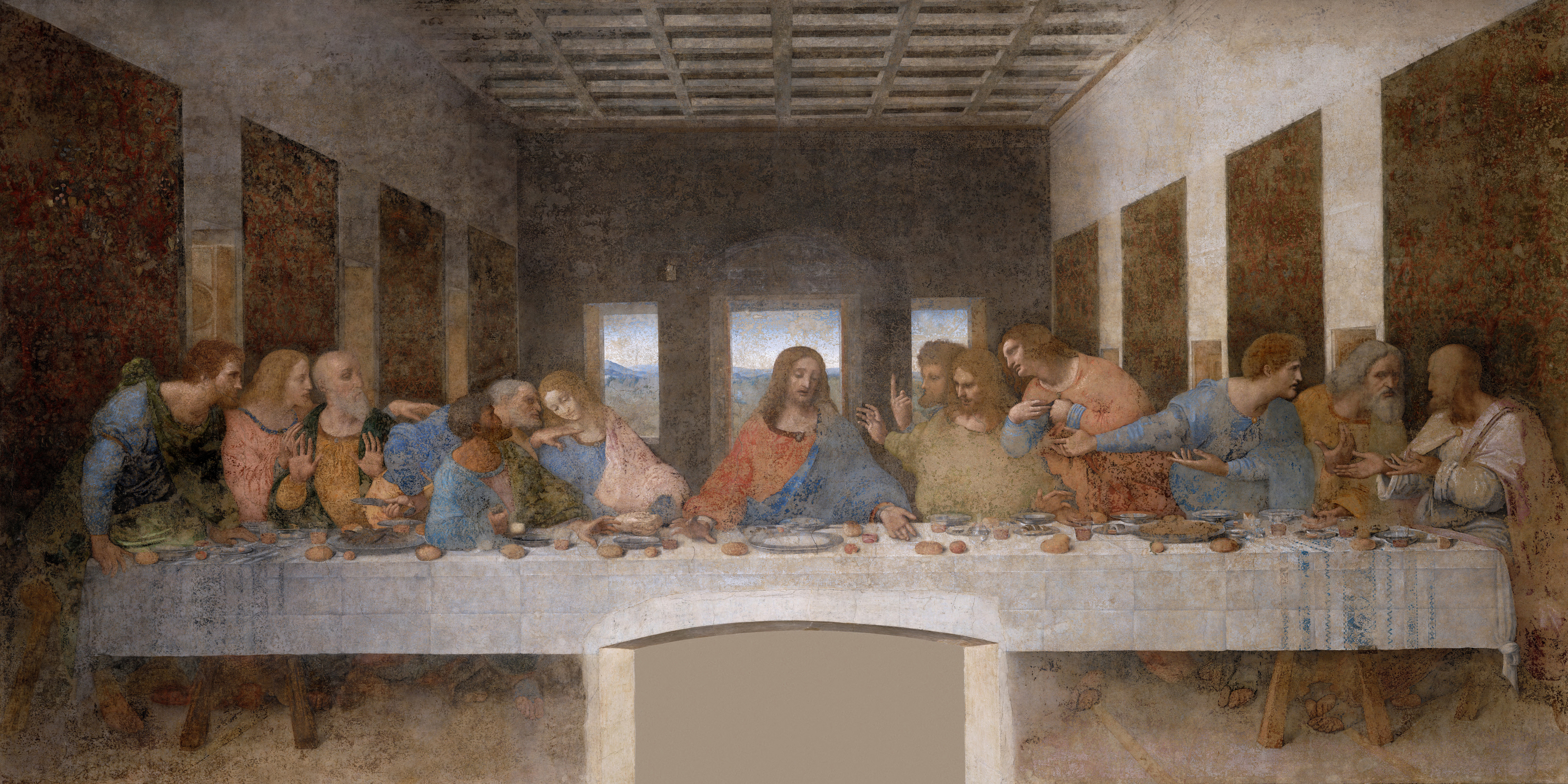 Renaissance painting showing naturalism and human-centered composition