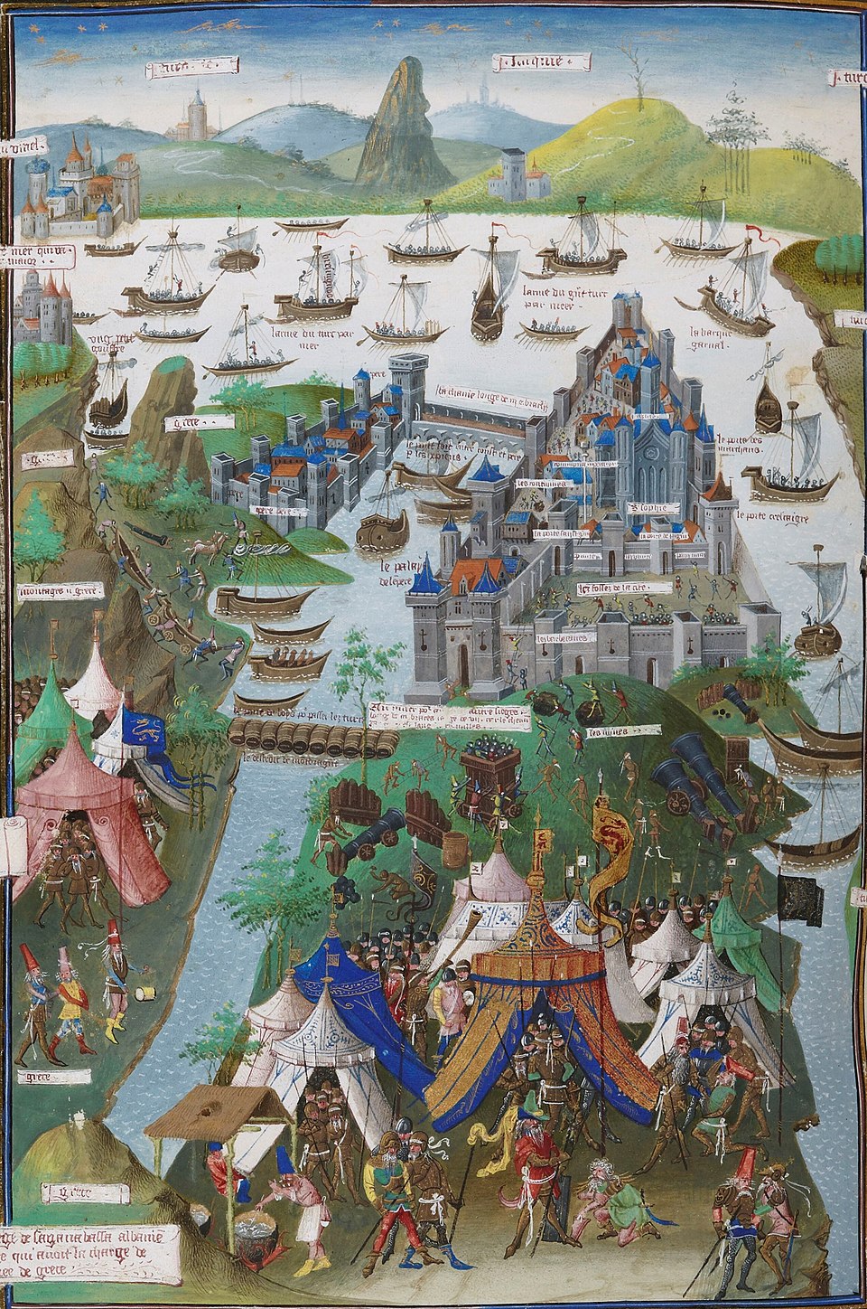 Depiction of the fall of Constantinople or Ottoman expansion into southeastern Europe