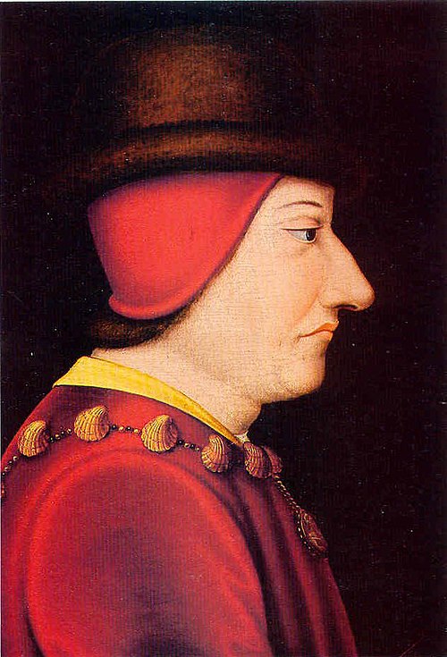 Portrait or territorial map associated with Louis XI and Burgundy