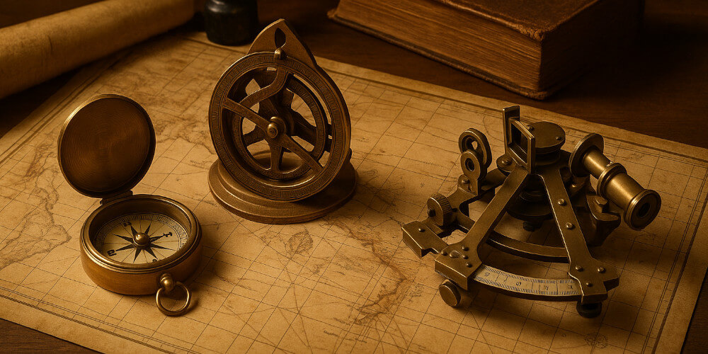 Image representing navigational tools, ships, or maritime innovation