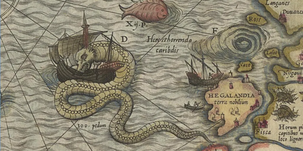 Medieval manuscript, imaginative map, or illustrated travel text related to distant lands