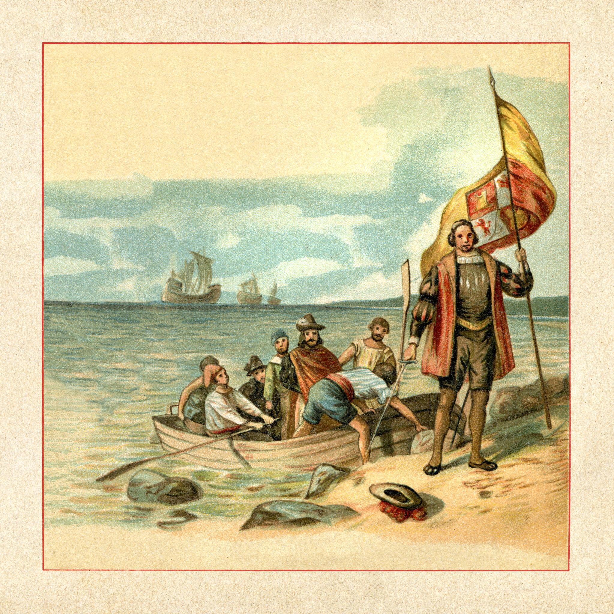 Imperial map, colonial image, or visual summary of Iberian expansion